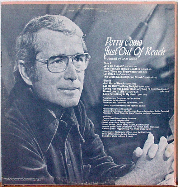 Perry Como : Just Out Of Reach (LP, Album, Quad)