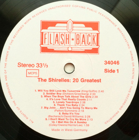 The Shirelles : 20 Greatest (LP, Comp)
