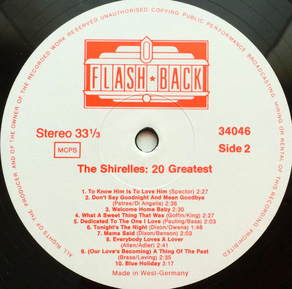 The Shirelles : 20 Greatest (LP, Comp)