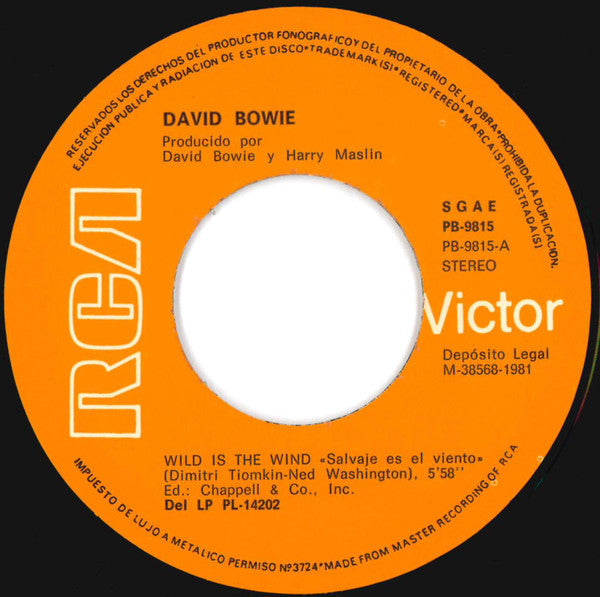 David Bowie : Wild Is The Wind / Golden Years (7")