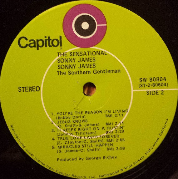 Sonny James : The Sensational Sonny James (LP, Album, Los)