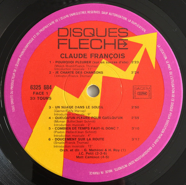 Claude François : Pourquoi Pleurer (Sur Un Succès D'été) (LP, Album)