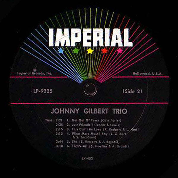 Johnny Gilbert Trio : That's All (LP, Album, Mono)