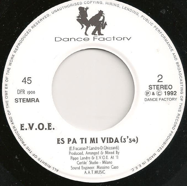 E.V.O.E. : Es Pa Ti Mi Vida (7", Single)