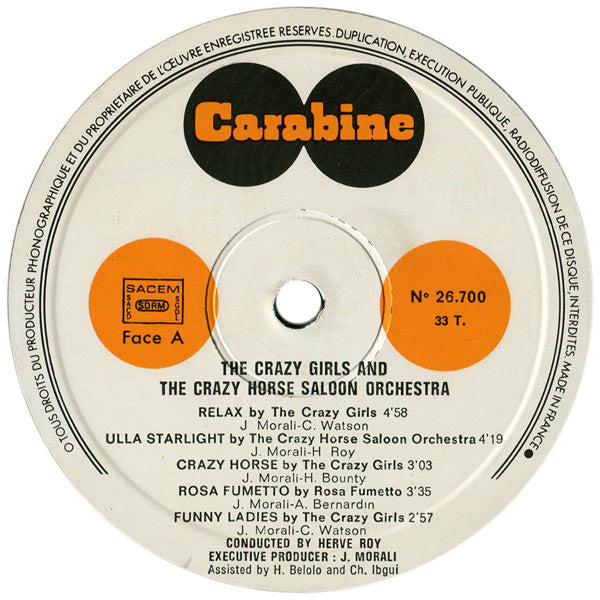 The Crazy Girls And The Crazy Horse Saloon Orchestra : Crazy Horse Saloon (LP)