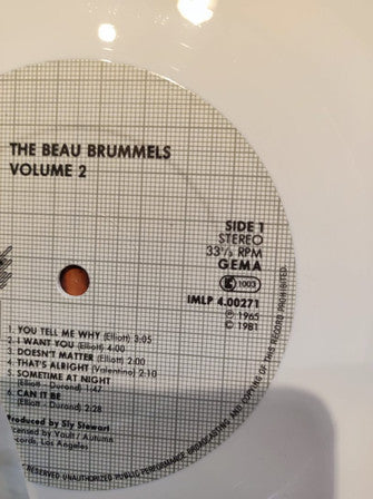The Beau Brummels : Volume 2 (LP, Album, RE, Whi)