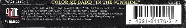 Color Me Badd : In The Sunshine (CD, Maxi)