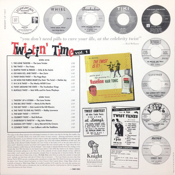 Various : Twistin' Time Vol. 1 (LP, Comp)