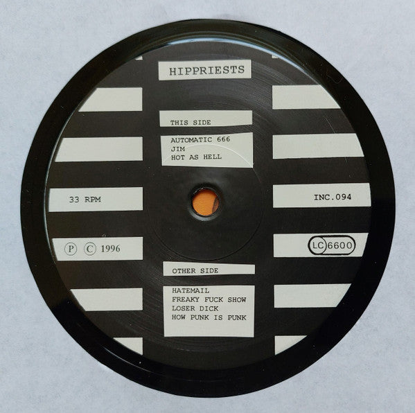 The Hippriests : Hate Mail (7", EP)