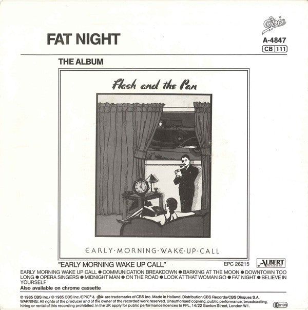 Flash And The Pan* : Midnight Man (7", Single)