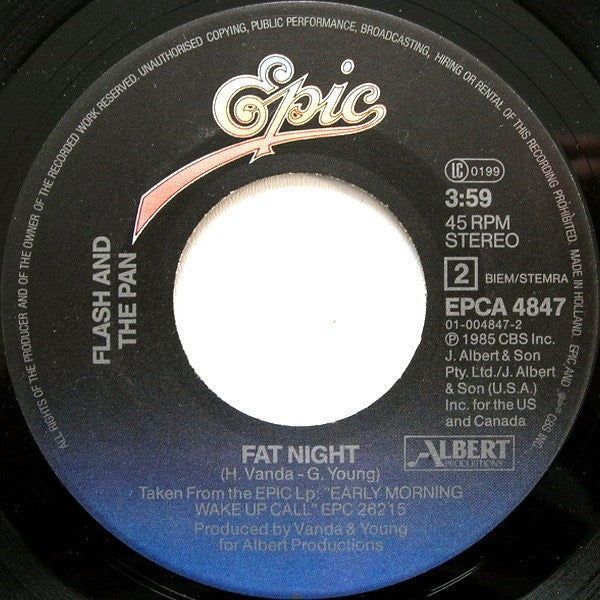 Flash And The Pan* : Midnight Man (7", Single)