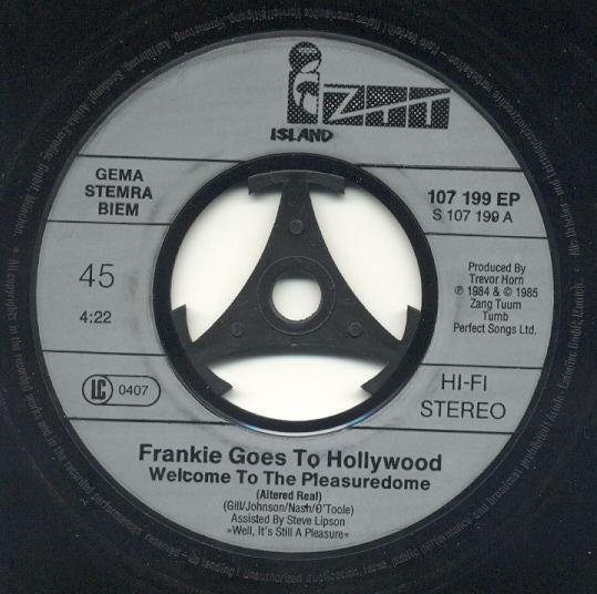 Frankie Goes To Hollywood : Welcome To The Pleasuredome (7", EP)