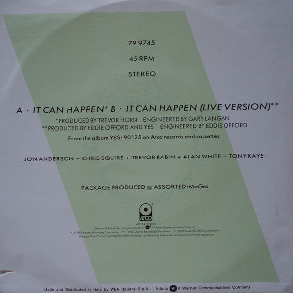 Yes : It Can Happen (7")