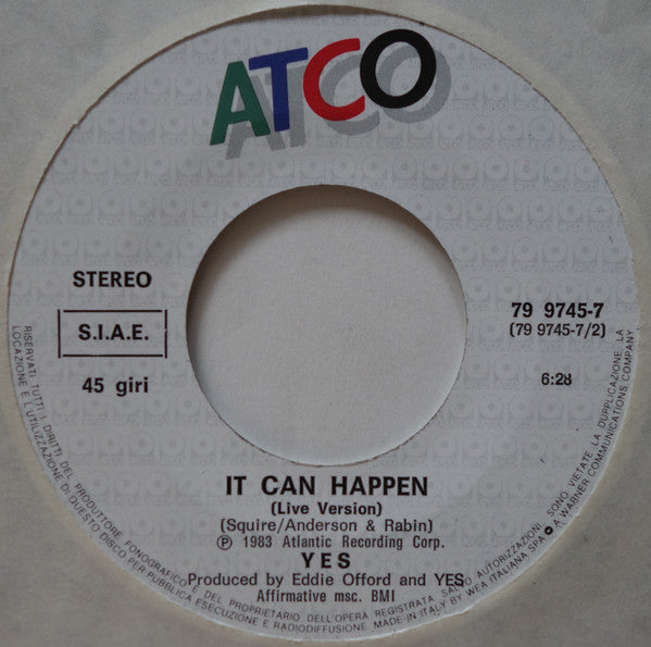 Yes : It Can Happen (7")