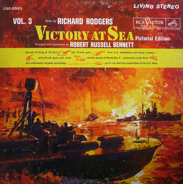 Richard Rodgers Arranged And Conducted By Robert Russell Bennett : Victory At Sea (Pictorial Edition), Vol. 3 (Orchestral Suite From The NBC Television Production) (LP, Album)