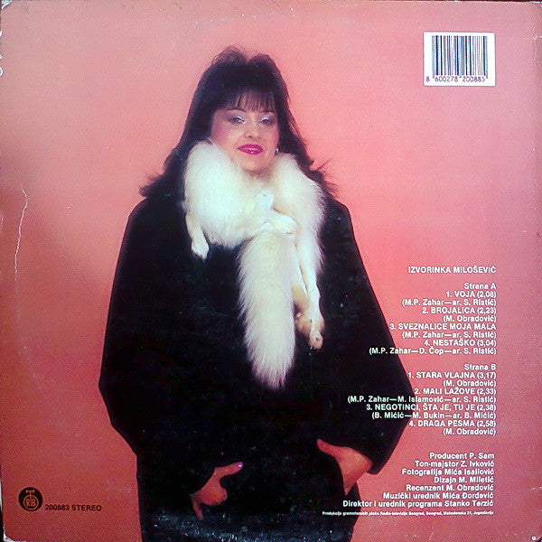 Izvorinka Milošević : Voja (LP, Album)