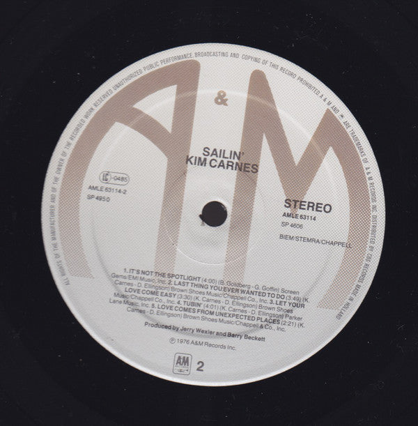 Kim Carnes : Sailin' (LP, Album)