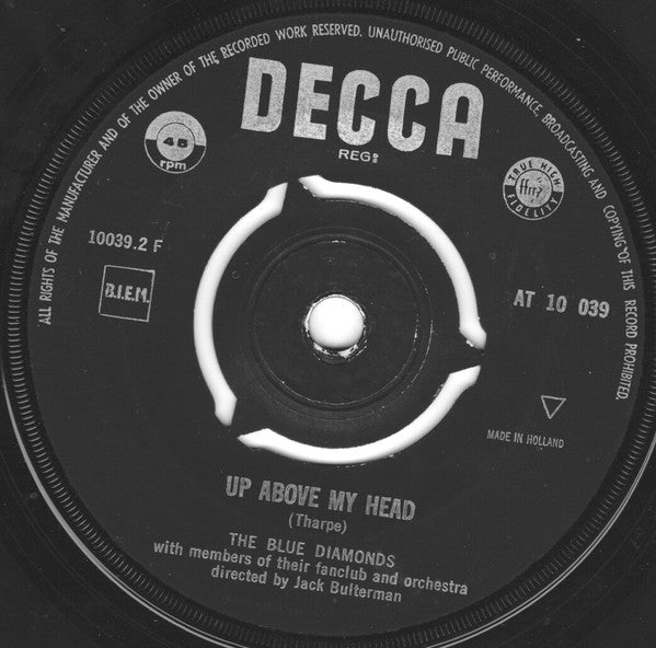 The Blue Diamonds : Hey! Ba-Ba-Re-Bop / Up Above My Head (7")