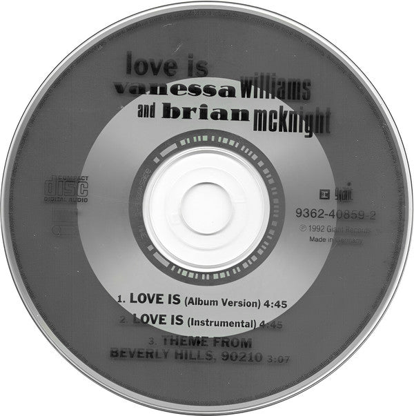 Vanessa Williams And Brian McKnight : Love Is (CD, Single)