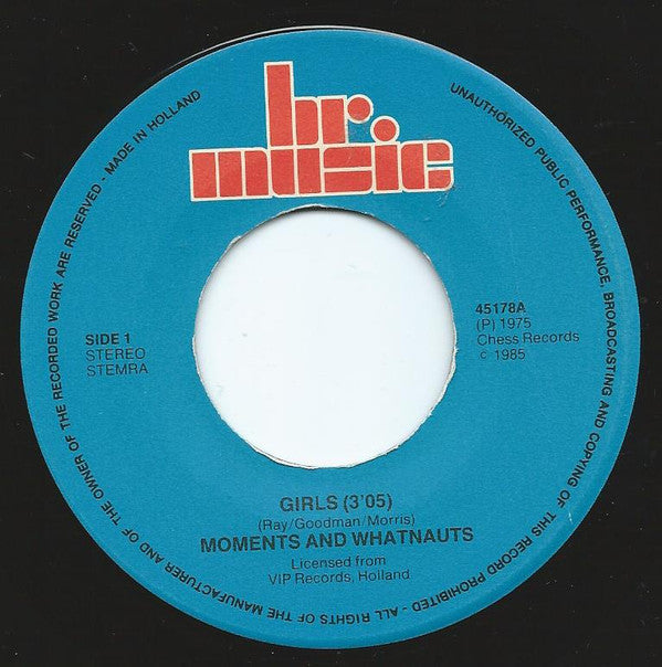 The Moments & The Whatnauts : Girls / Dolly My Love (7", Single)