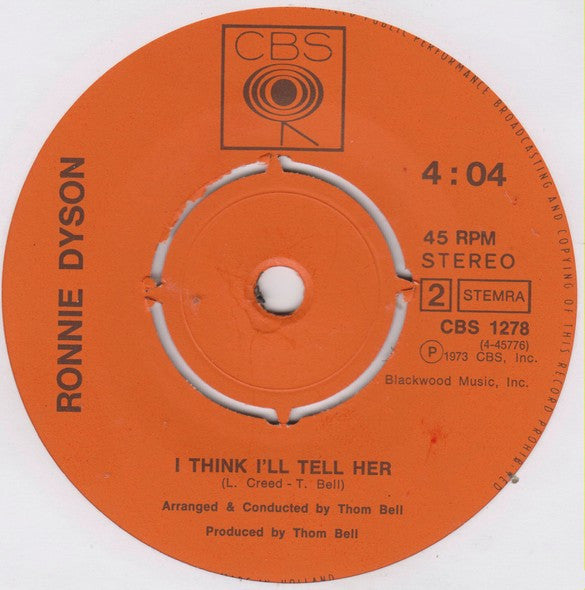 Ronnie Dyson : One Man Band (Plays All Alone) (7", Single)