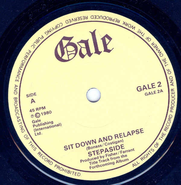Stepaside : Sit Down And Relapse (7", Single)