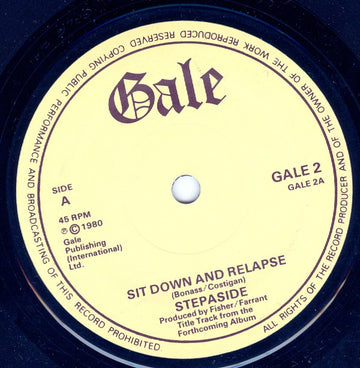 Stepaside : Sit Down And Relapse (7", Single)