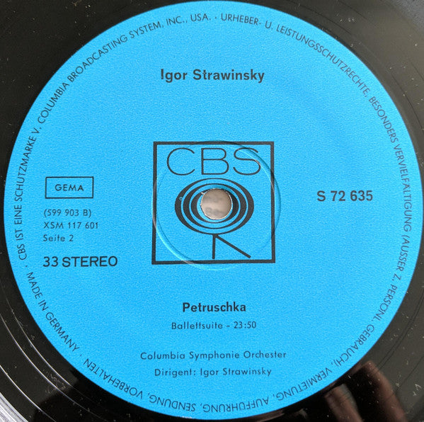 Igor Stravinsky, Columbia Symphony Orchestra : Feuervogel / Petruschka (LP)