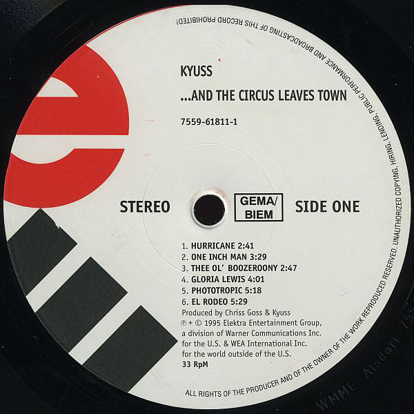 Kyuss : ...And The Circus Leaves Town (LP, Album, RE, RP, 180)
