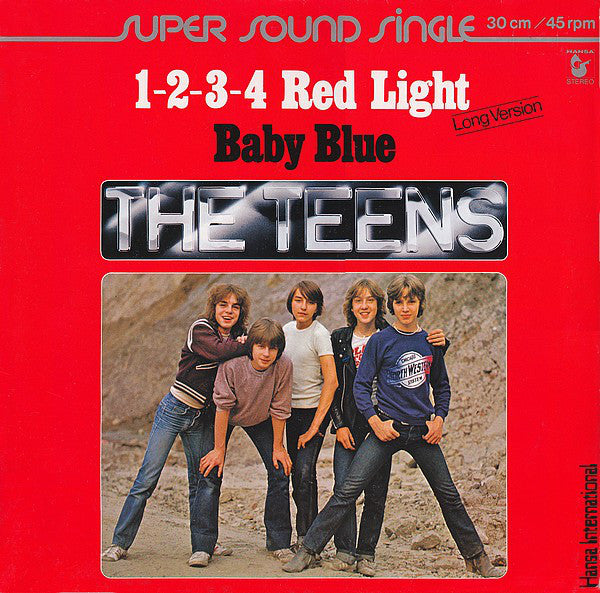 The Teens : 1-2-3-4 Red Light / Baby Blue (12", Maxi)