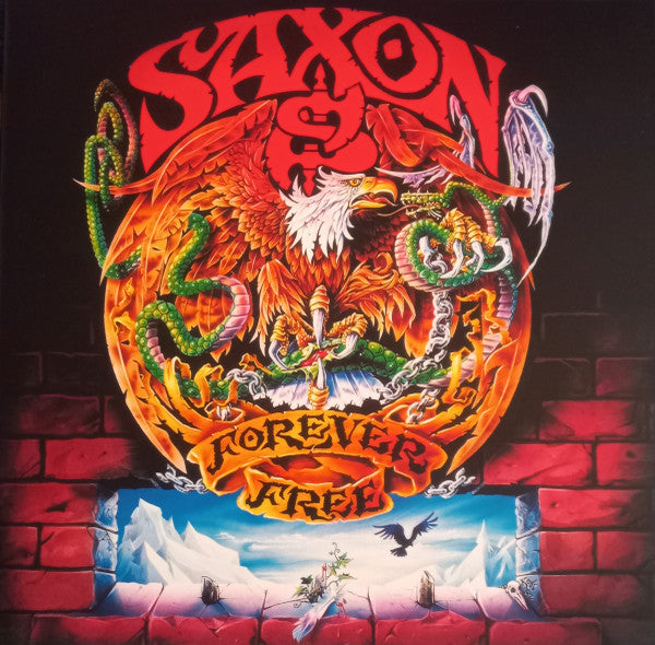 Saxon : Forever Free  (LP, Album, Ltd, Num, RE, RP, Whi)