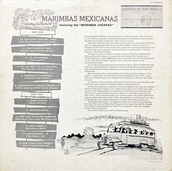 La Marimba Chiapas : Marimbas Mexicanas (LP, Mono)