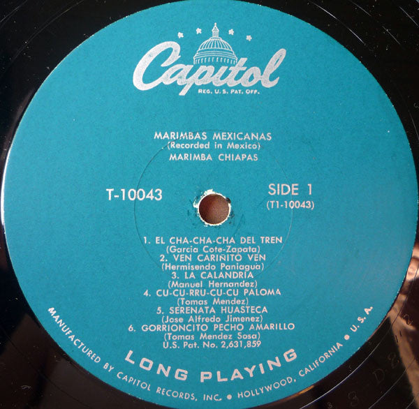 La Marimba Chiapas : Marimbas Mexicanas (LP, Mono)