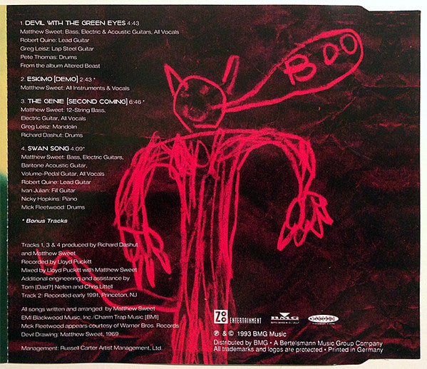Matthew Sweet : Devil With The Green Eyes (CD, Single)