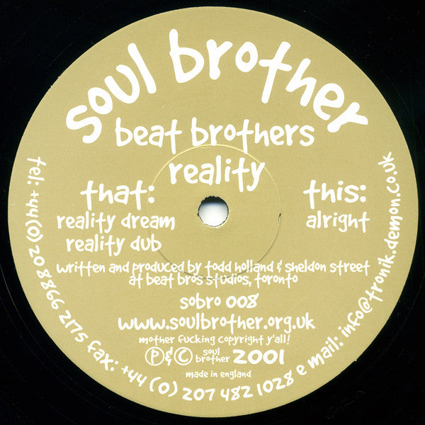 Beat Brothers* : Reality (12")