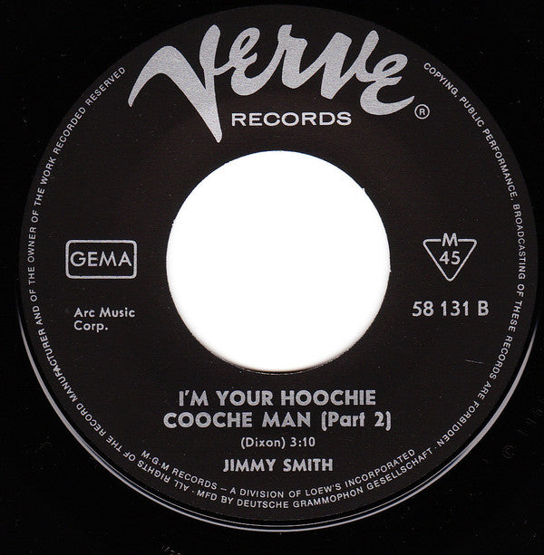 Jimmy Smith : I'm Your Hoochie Cooche Man (7", Mono)