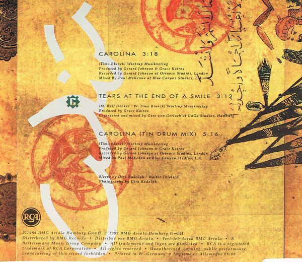 Grace Kairos : Carolina (CD, Single)