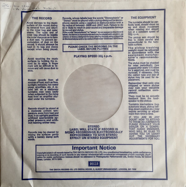 Lew Stone : The Bands That Matter (LP, Comp, Mono)