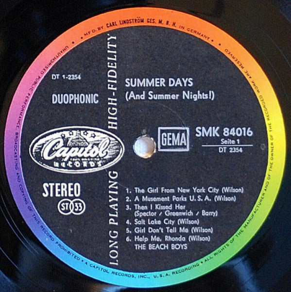 The Beach Boys : Summer Days (And Summer Nights!!) (LP, Album)