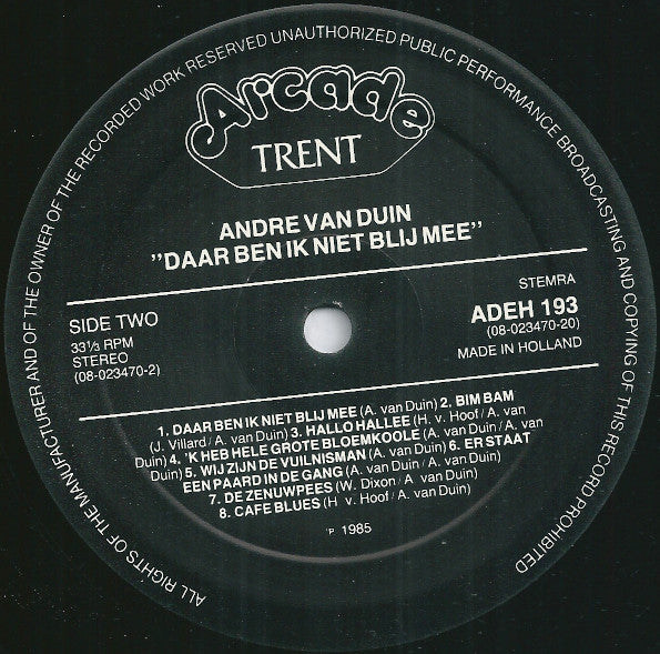 André van Duin : Daar Ben Ik Niet Blij Mee! (LP, Comp)