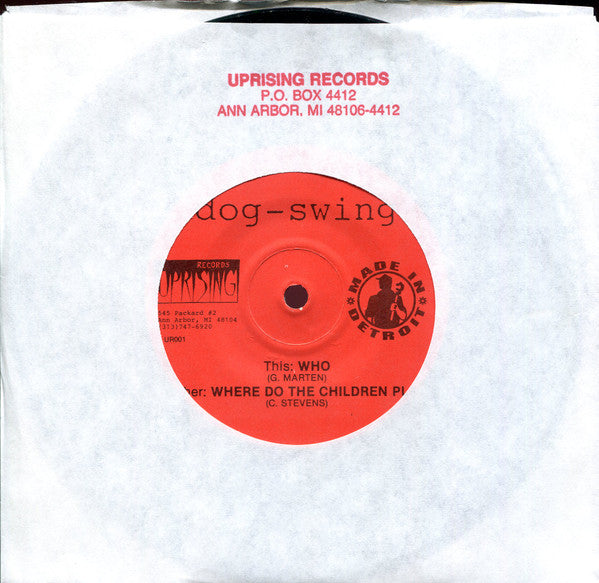 Dog-Swing : Who / Where 7" (7", Blu)