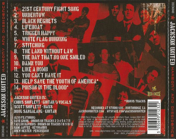Jackson United : Harmony And Dissidence (CD, Album)