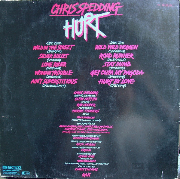 Chris Spedding : Hurt (LP, Album, RE)