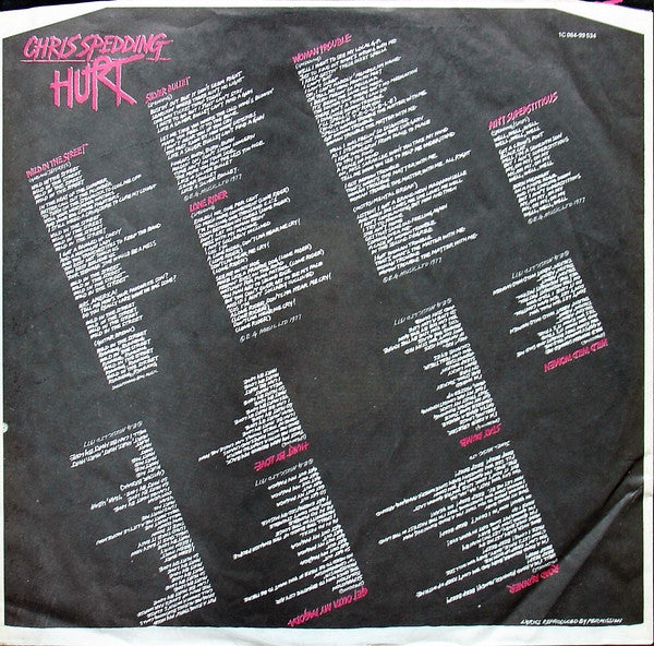 Chris Spedding : Hurt (LP, Album, RE)