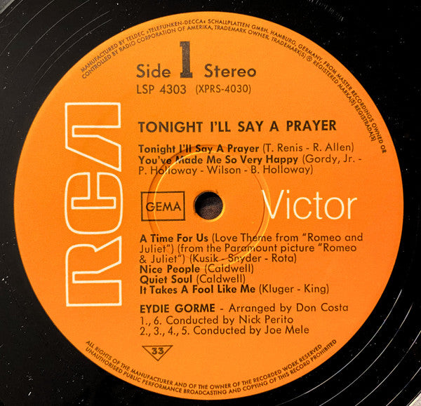 Eydie Gormé : Tonight I'll Say A Prayer (LP)