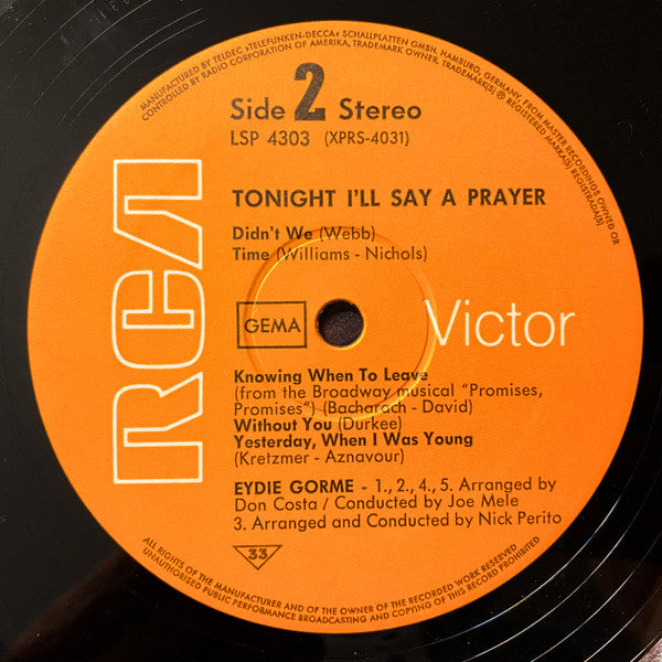 Eydie Gormé : Tonight I'll Say A Prayer (LP)