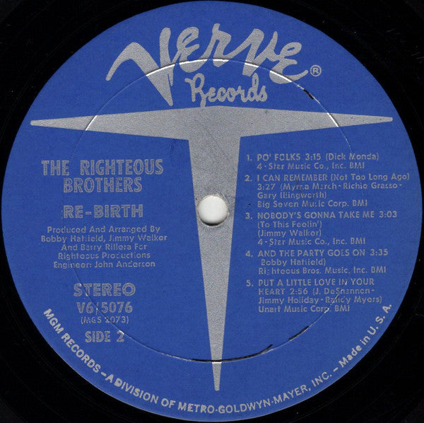 The Righteous Brothers : Re-Birth (LP)