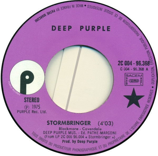 Deep Purple : Stormbringer (7", Single)