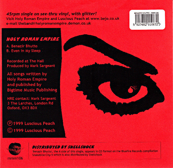 Holy Roman Empire (2) : Benazir Bhutto (7", Cle)