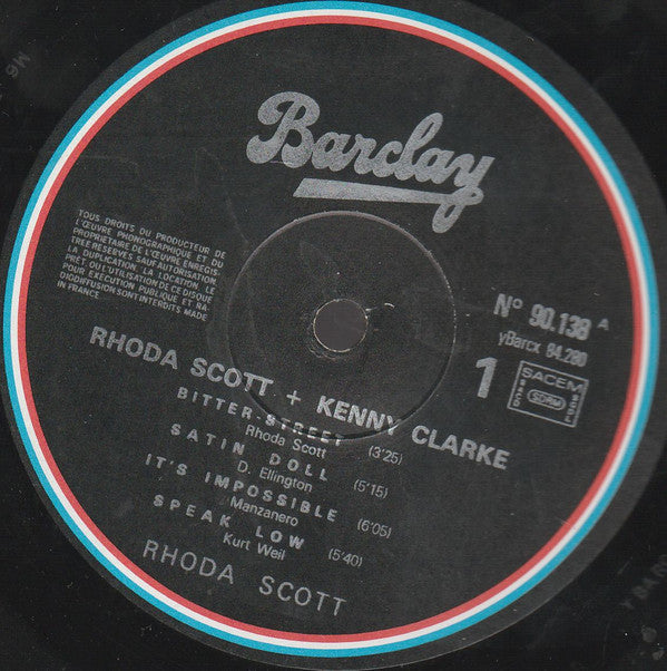 Rhoda Scott + Kenny Clarke : Rhoda Scott + Kenny Clarke (LP, Album)